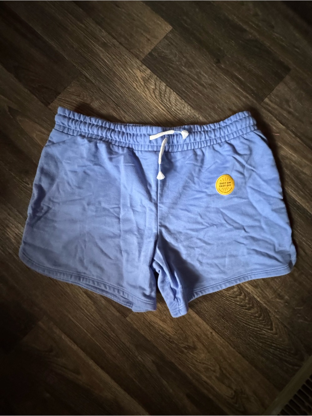 Cat & Jack Light Blue Girls' Casual Drawstring Shorts with Yellow Patch